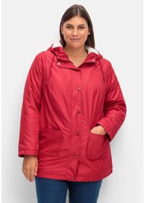 Große Größen Windjacke mit Futter aus Teddyfleece Gr. 40 rot von sheego für Damen