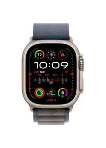 Apple Watch Ultra 2, Smartwatch dunkelblau, 49 mm, Alpine Loop, Titangehäuse, Cellular Kommunikation: Bluetooth Armbandlänge: 130 - 160 mm Touchscreen: mit Touchscreen