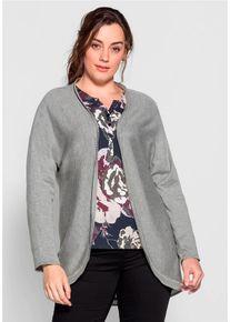 Große Größen Strickjacke Gr. 40/42 grau von sheego für Damen