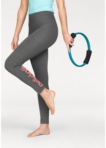 Große Größen adidas Performance Leggings »ESSENTIALS LINEAR TIGHT« Gr. M grau für Damen