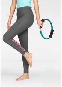 Große Größen adidas Performance Leggings »ESSENTIALS LINEAR TIGHT« Gr. XL grau für Damen