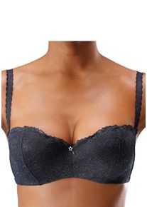Große Größen Lascana Balconnet-Schalen-BH aus Spitze Gr. 100C schwarz für Damen