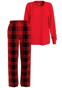 Calvin Klein Underwear Schlafanzug L/S PANT SET (2 tlg) mit Rundhalsausschnitt, rot