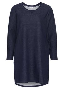 Große Größen Sweatkleid mit zwei Eingrifftaschen Gr. 52/54 blau von sheego für Damen