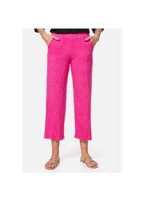 PM SELECTED Damen Leichte Sommer Leinenhose in 7/8 Länge mit Taschen in Einheitsgröße PM44