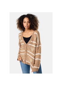 PM SELECTED Damen Festliche Strickjacke mit Love Muster in Einheitsgröße PM68