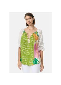 PM SELECTED Damen Romantische Tunika Bluse im Mustermix mit Spitze in Einheitsgröße PM61