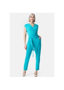 PM SELECTED Damen Overall Business Jumpsuit Wickeloptik mit Bindegürtel ohne Ärmel in Einheitsgröße PM36