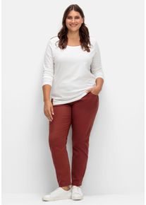 Große Größen Schmale Jeans aus Baumwollstretch Gr. 54 orange von sheego für Damen