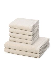 Cawö Cawö Handtuchset 6-teilig Damen Baumwolle, beige