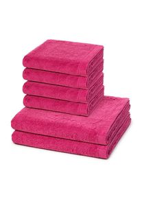 Cawö Cawö Handtuchset 6-teilig Damen Baumwolle, pink