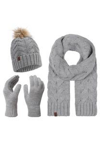 Rock Creek Schal Mütze Handschuhe Set Winterset