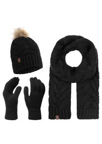 Rock Creek Schal Mütze Handschuhe Set Winterset