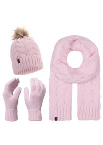 Rock Creek Schal Mütze Handschuhe Set Winterset
