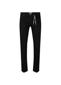 Tom Tailor DENIM Herren Piers Slim Superstretch Jeans, schwarz, Logo Print, Gr. 28/32