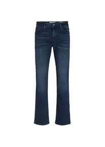 Tom Tailor Herren Marvin Straight Jeans mit Taschendetails, blau, Logo Print, Gr. 33/36