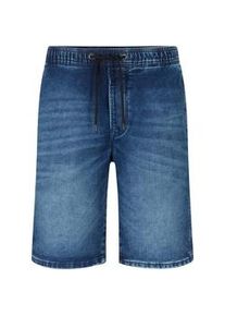 Tom Tailor DENIM Herren Denim Shorts mit elastischem Bund, blau, Uni, Gr. M