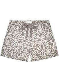 Tom Tailor Damen Pyjama Shorts mit Animalprint, grau, Animalprint, Gr. S/36