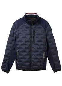 Tom Tailor Herren Hybrid Jacke mit recyceltem Polyester, blau, Uni, Gr. S