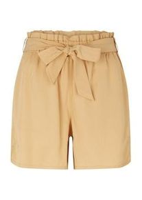 Tom Tailor DENIM Damen Shorts mit elastischem Bund, braun, Logo Print, Gr. XL