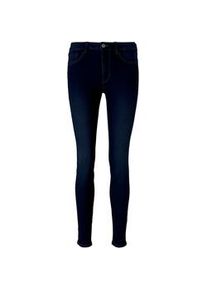 Tom Tailor DENIM Damen Nela Extra Skinny Jeans, blau, Logo Print, Gr. XS/32