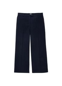Tom Tailor Damen Plus - Straight Fit Hose, blau, Uni, Gr. 46