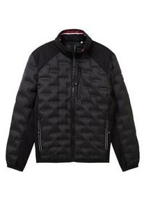 Tom Tailor Herren Hybrid Jacke mit recyceltem Polyester, schwarz, Uni, Gr. XXL