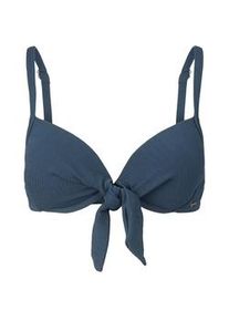Tom Tailor Damen Push-Up Bikinitop mit Knotendetail, blau, Gr. 40B