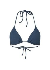 Tom Tailor Damen Schlichtes Triangel Bikinitop, blau, Gr. 34