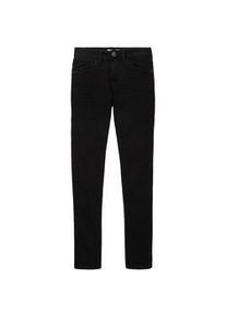 Tom Tailor Herren Troy Slim Jeans, schwarz, Logo Print, Gr. 38/30