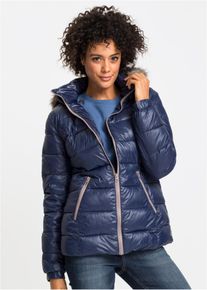 bonprix Winterjacke mit Kapuze, blau, Gr.34, Sportliche Jacke mit Gummizug am &Auml;rmelb&uuml;ndchen