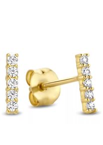 Isabel Bernard Ohrringe - Rivoli Esmã©E 14 Karat Ear Studs With Zirconia - in gold - Ohrringe für Damen