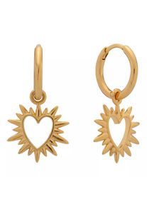 Rachel Jackson London Ohrringe - Electric Love Huggie Hoop Earrings - in gold - Ohrringe für Damen