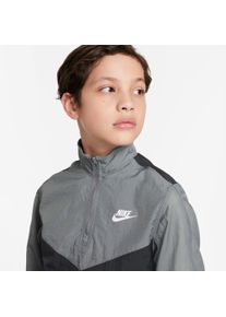 Trainingsanzug Nike Sportswear "BIG KIDS' TRACKSUIT" Gr. M (140/146), grau (smoke grey, anthracite, white) Kinder Sportanzüge