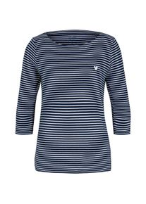 Tom Tailor Damen Gestreiftes Shirt, blau, Streifenmuster, Gr. XXL