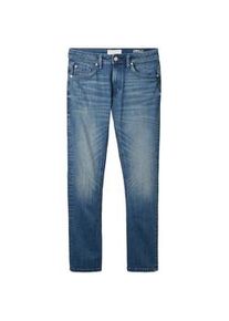 Tom Tailor Herren Tapered Regular Jeans, blau, Uni, Gr. 32/36