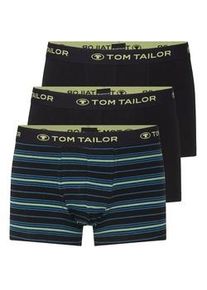Tom Tailor Herren Dreierpack Hip Pants mit besticktem Bund, schwarz, Gr. S/4