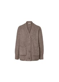 Tchibo Grobstrick-Cardigan mit Wolle - Taupe/Meliert - Gr.: S