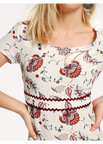 Heine Damen Druck-Kleid in weiß-bunt ,Größe 48, Witt Weiden, 100% Viskose