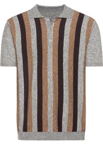 Marco Donati Herren Strick-Poloshirt in grau-meliert ,Größe 48, Witt Weiden, 42% Viskose, 40% Polyester, 18% Polyamid