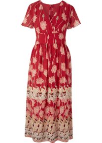 Heine Damen Druck-Kleid in rot ,Größe 48, Witt Weiden, 100% Viskose