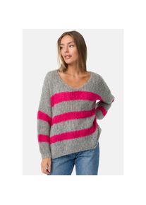 PM SELECTED Damen Warmer Strickpullover Pullover mit Candy Stripes in Einheitsgröße PM67