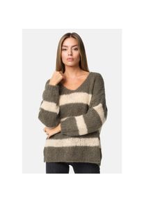 PM SELECTED Damen Warmer Strickpullover Pullover mit Candy Stripes in Einheitsgröße PM67