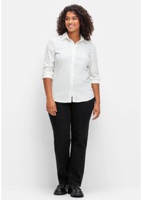 Große Größen Gerade Stretch-Jeans mit Bodyforming-Effekt Gr. 42 schwarz von sheego für Damen