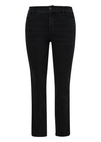 TRIANGLE Große Größen Schmale Jeans mit kontrastfarbener Seitennaht Gr. 48 schwarz für Damen