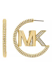 Michael Kors Ohrringe - 14K Gold-Plated Statement Logo Hoop Earrings - in gold - Ohrringe für Damen