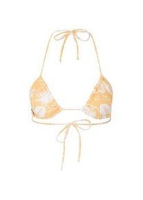Tom Tailor Damen Triangle Bikinitop mit Print, gelb, Muster, Gr. 42