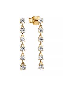 Pandora Ohrringe - 14k Gold-plated drop earrings withcubic zirconia - in gold - Ohrringe für Damen