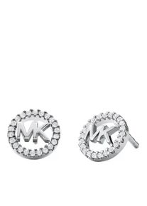 Michael Kors Ohrringe - Sterling Silver Logo Stud Earrings - in silber - Ohrringe für Damen