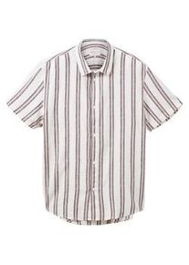 Tom Tailor DENIM Herren Hemd mit Streifen, weiß, Streifenmuster, Gr. XL